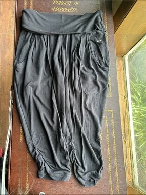 Nike Black Draped Yoga Harem Pants with Pockets